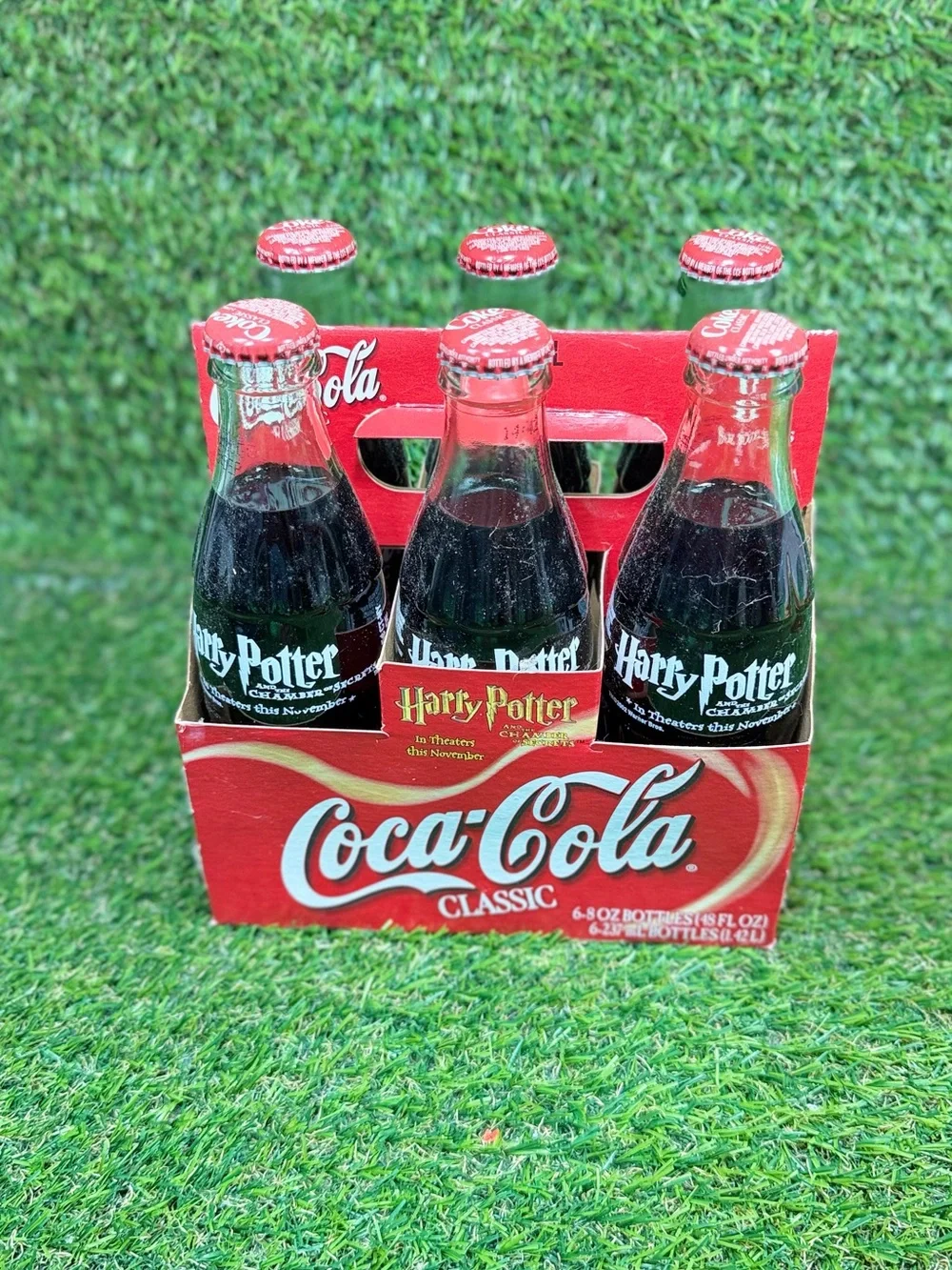 Vintage HARRY POTTER 6 PK 8oz COCA-COLA BOTTLES UNOPENED